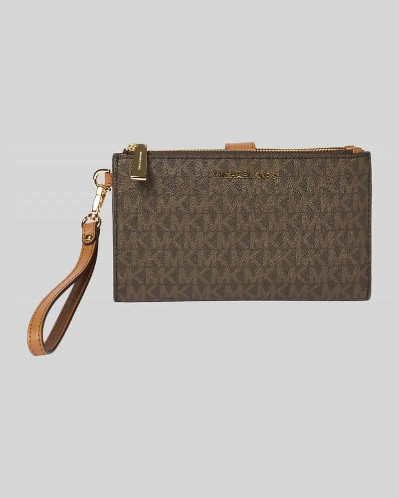 Michael Kors Portemonnaie mit Label-Detail Modell 'JET SET Mittelbraun