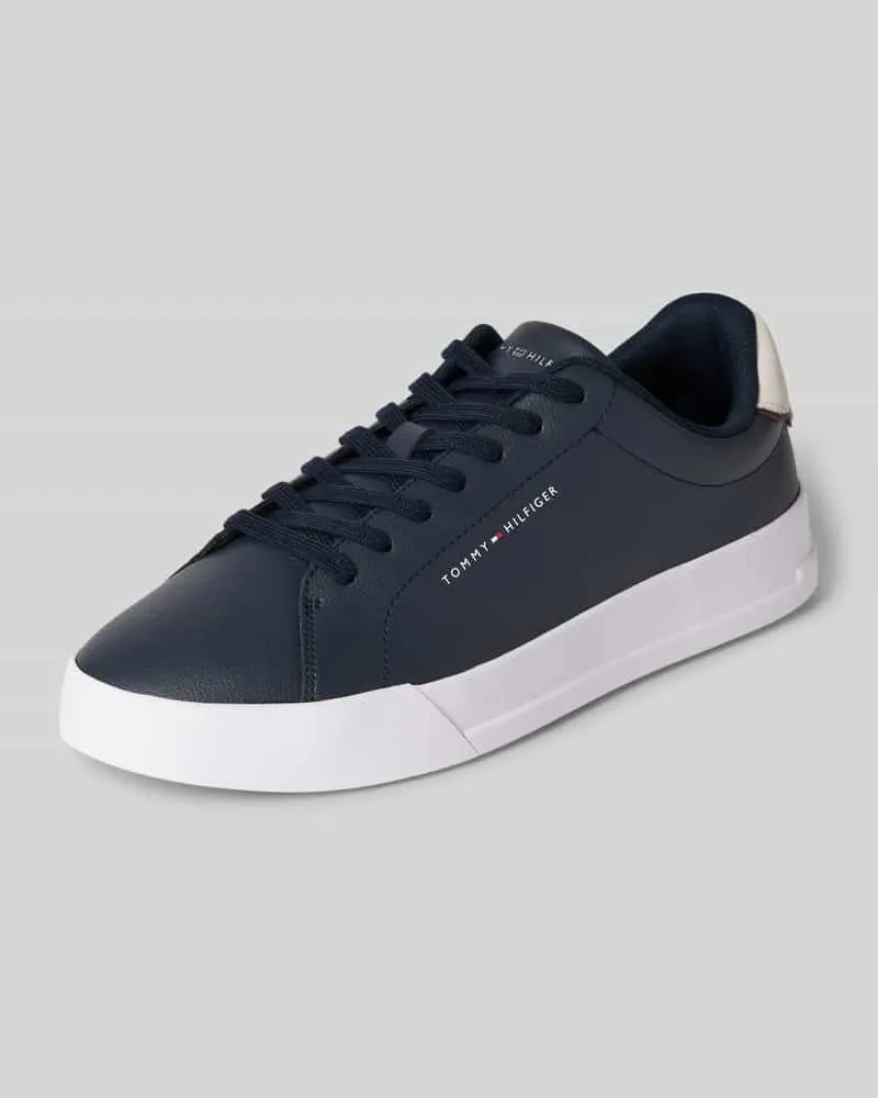 Tommy Hilfiger Sneaker aus Leder mit Label-Details Dunkelblau