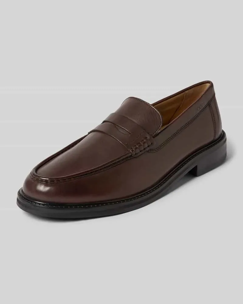 JOOP! Lederloafer mit Schaftbrücke Modell 'pero archy Dunkelbraun