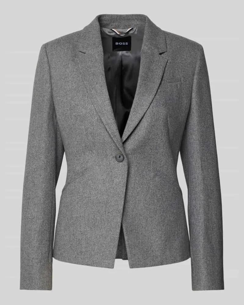 HUGO BOSS Slim Fit Blazer aus Woll-Lyocell-Mix Modell 'JIA9 Hellgrau