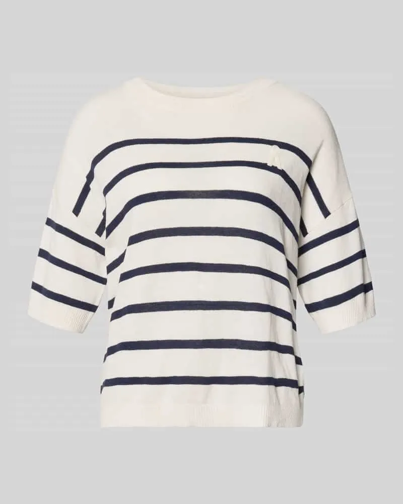 Armedangels Relaxed Fit Pullover aus Leinen-Mix Modell 'STRIPE Offwhite