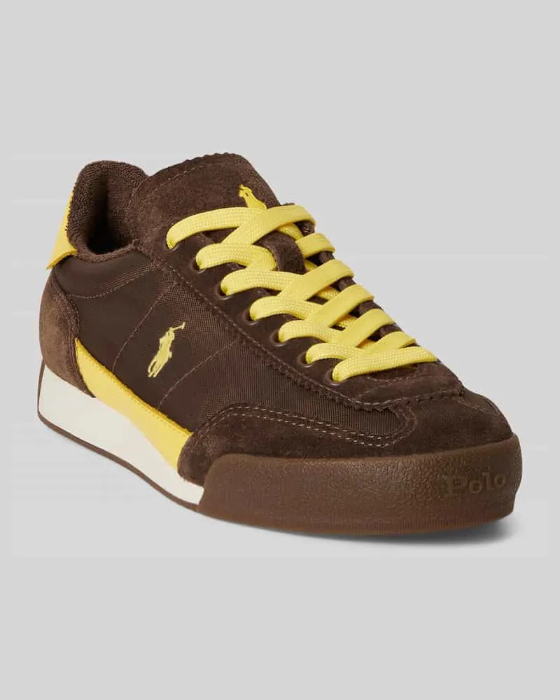 Ralph Lauren Sneaker aus echtem Rindsleder Modell 'HESTER Dunkelbraun