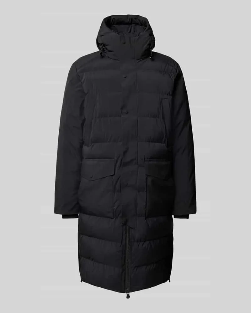 People of Shibuya Steppmantel mit aufgesetzten Pattentaschen Modell 'RYO Black