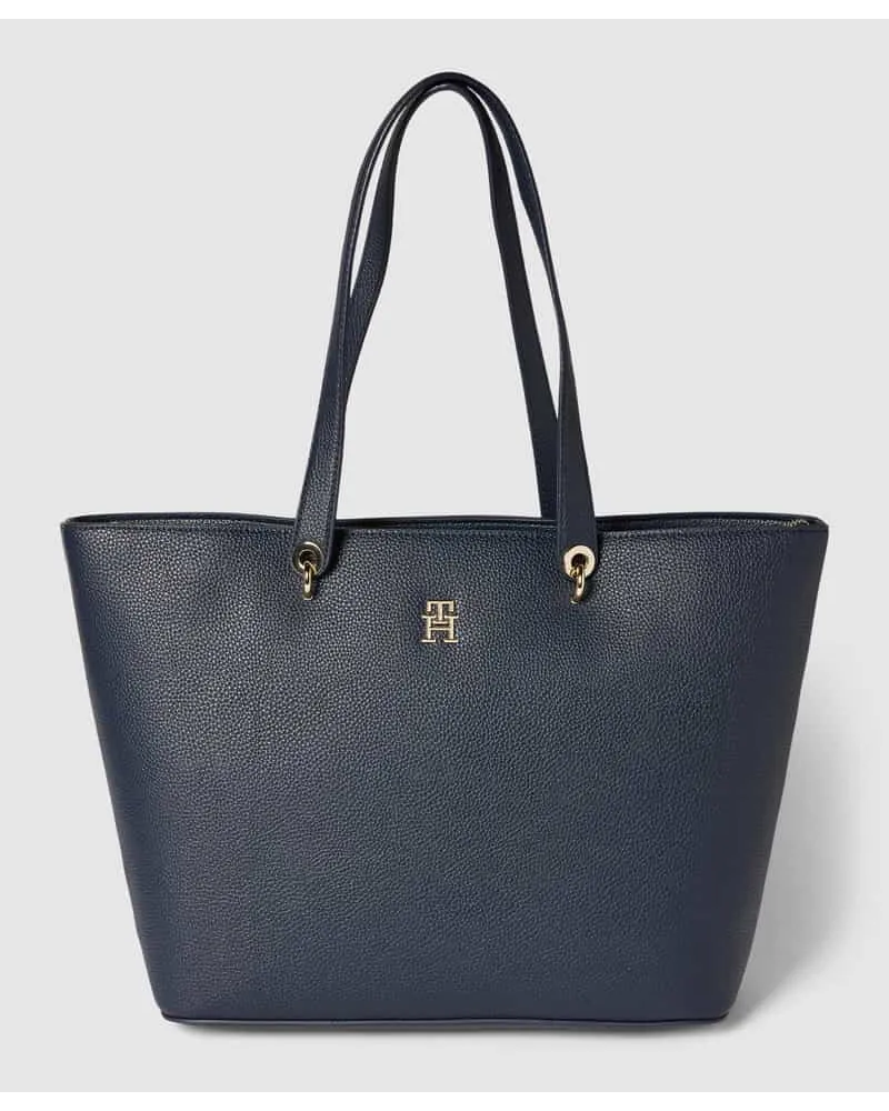 Tommy Hilfiger Tote Bag in Leder-Optik Dunkelblau