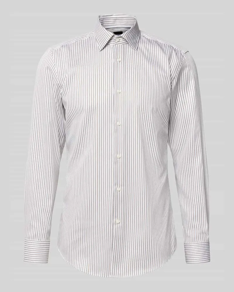 HUGO BOSS Slim Fit Businesshemd aus reiner Baumwolle Modell 'HANK Sand
