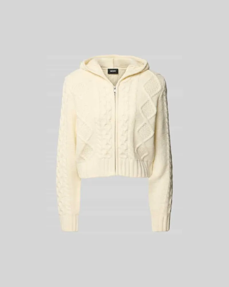 ROTATE Birger Christensen Strickjacke mit Kapuze Ecru
