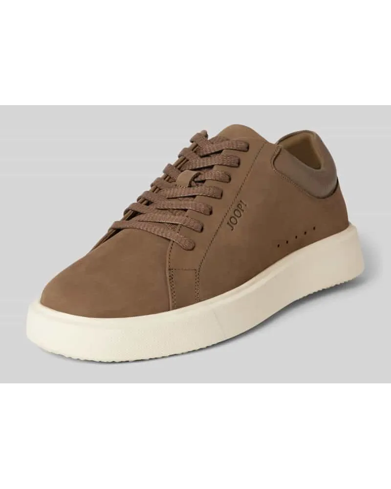 JOOP! Ledersneaker mit Label-Prägung Modell 'piola stampa largo Beige