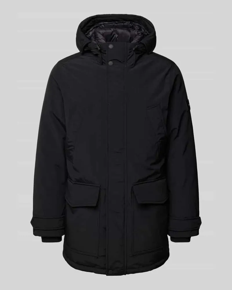 Tommy Hilfiger Regular Fit Parka mit Daunen-Federn-Füllung Modell 'ROCKIE Black