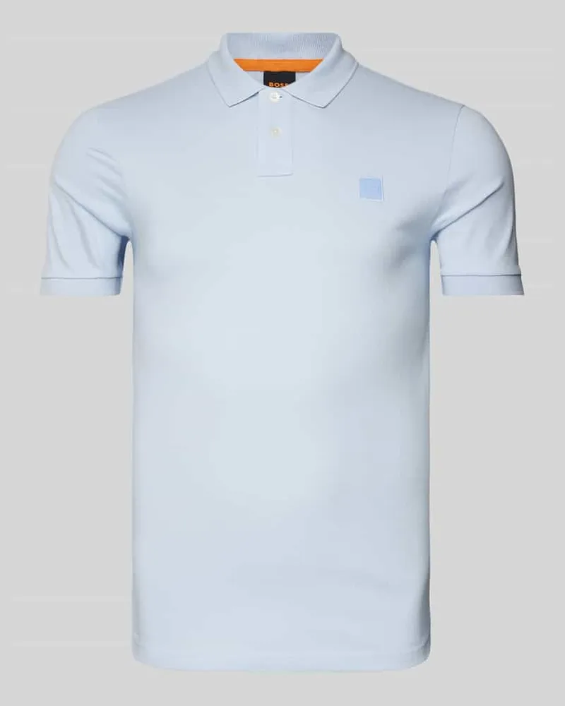 HUGO BOSS Poloshirt mit Label-Detail Hellblau