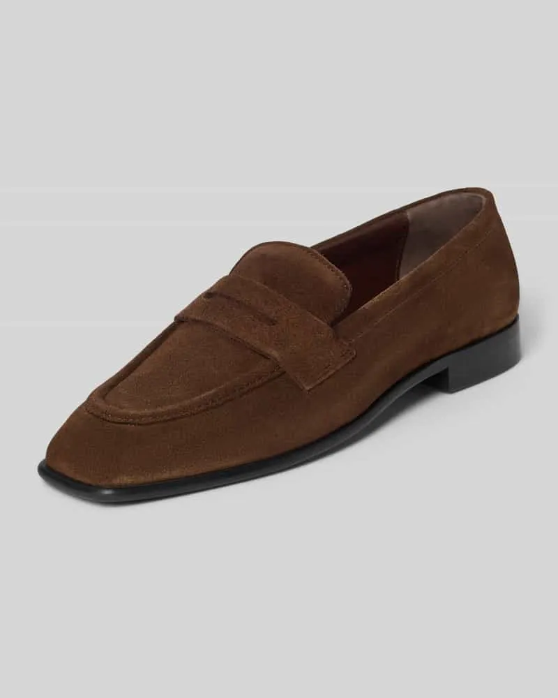 Alohas Loafers aus Leder mit Zierriegel Modell 'Zaha Dunkelbraun