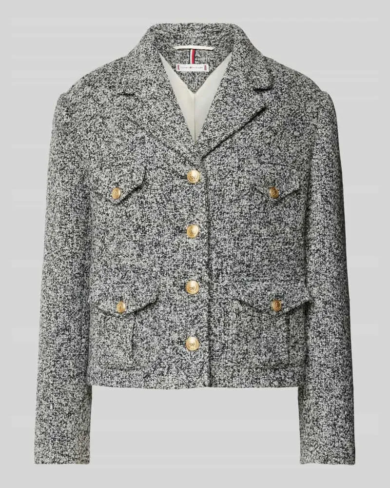 Tommy Hilfiger Blazer in Bouclé-Optik Hellgrau