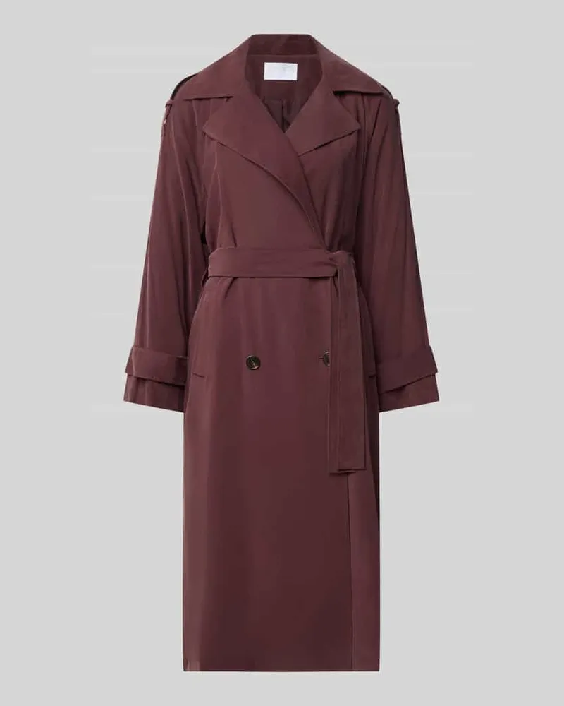 JAKE*S Regular Fit Trenchcoat aus Viskose-Mix Pflaume