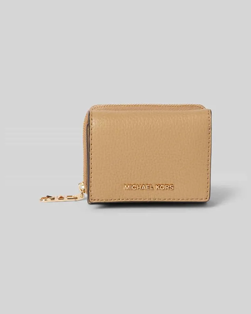 Michael Kors Lederportemonnaie mit Label-Applikation Modell 'EMPIRE Camel