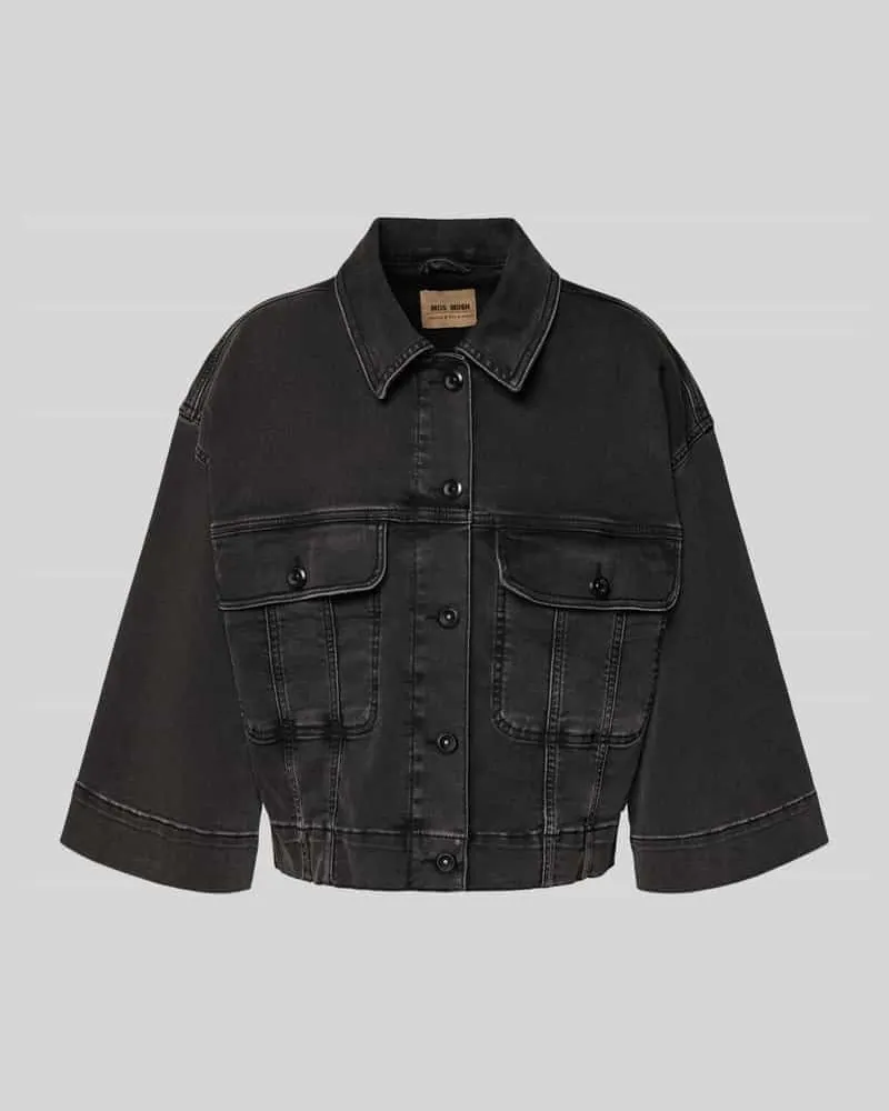 Mos Mosh Jeansjacke mit weiten Ärmeln Modell 'Penn Deluxe Anthrazit