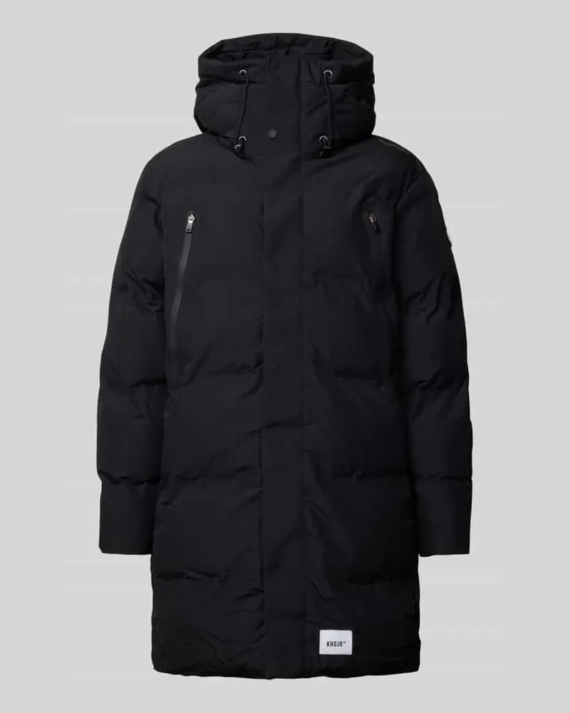 khujo Steppjacke mit Label-Patch Black