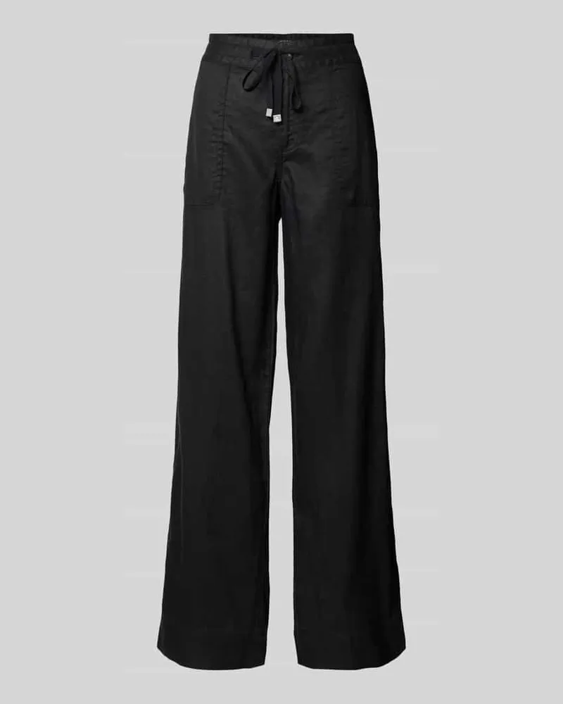 Ralph Lauren Loose Fit Leinenhose mit Tunnelzug Modell 'JOVONIE Black