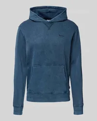 Pepe Jeans Hoodie mit Label-Stitching Modell 'Silverton Dunkelblau