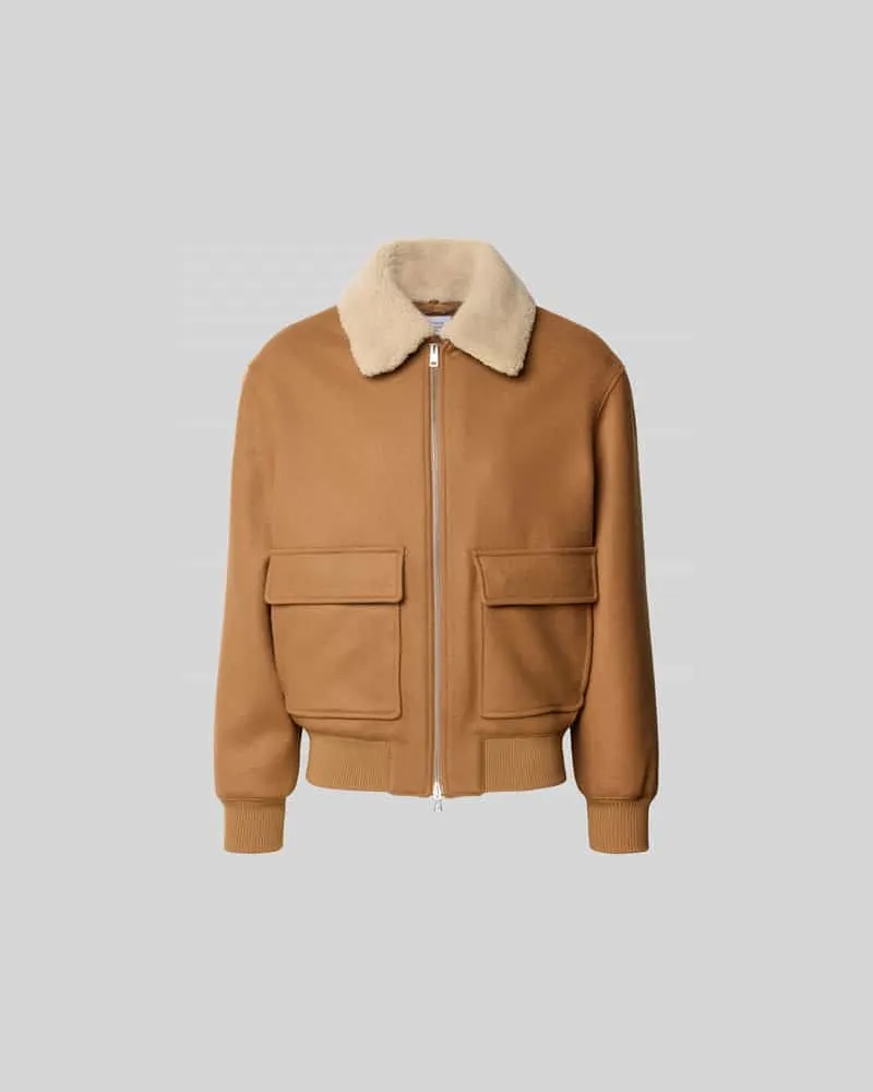 Kitsuné Jacke mit Reißverschluss Camel