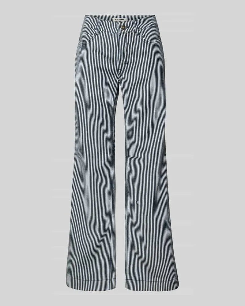 MAC Jeans Wide Leg Jeans im Allover-Look Marine
