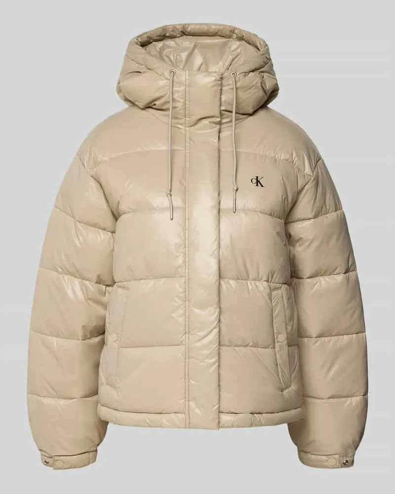 Calvin Klein Steppjacke mit Logo Modell 'SHINE PUFFER JACKET Taupe