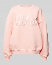 Stella Nova Sweatshirt mit Label-Stitching Rosa