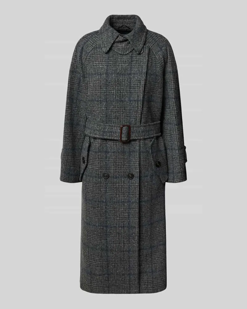 Max Mara Regular Fit Wollmantel mit Gürtel Modell 'SESTRI Dunkelgrau