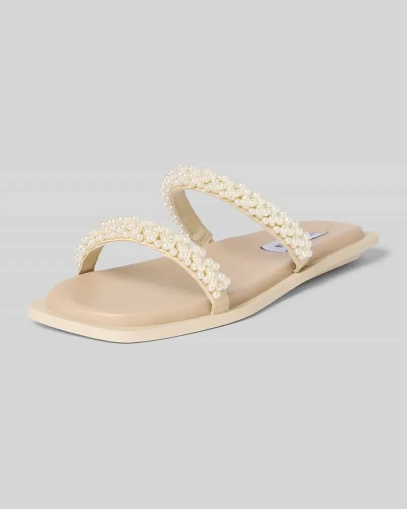 Steve Madden Pantolette mit Perlenbesatz Modell 'Sinne Offwhite
