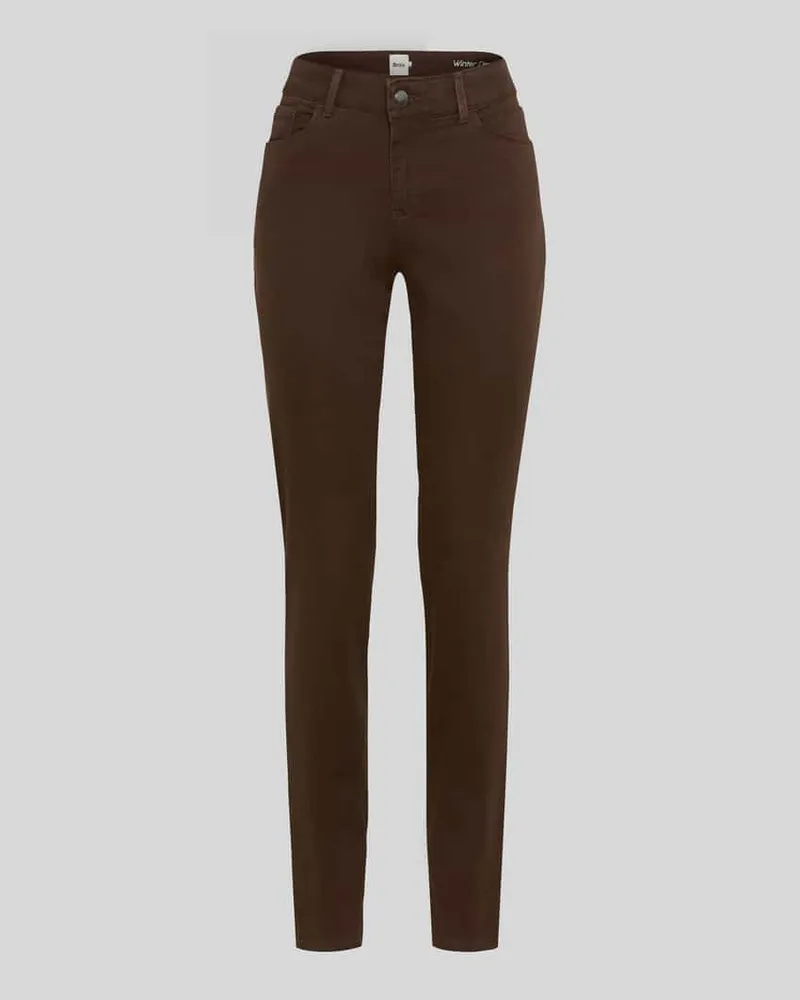 Brax Slim Fit Schmale Hose aus Lyocell-Mix mit Modal-Baumwoll-Anteil Modell 'SHAKIRA Dunkelbraun