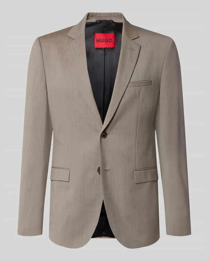 HUGO BOSS Super Slim Fit Sakko aus Schurwoll-Mix Modell 'Arti253X Sand