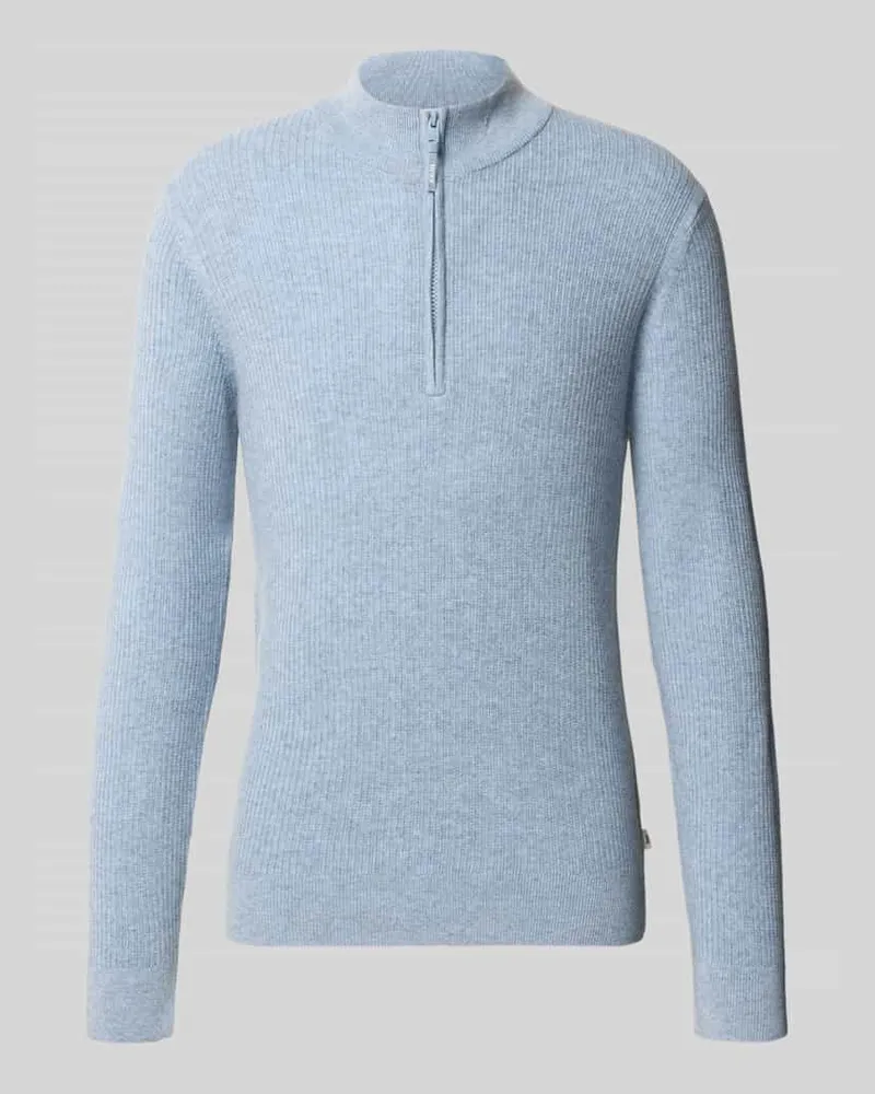 Brax Troyer aus Woll-Cashmere-Mix Modell 'Steffen Hellblau