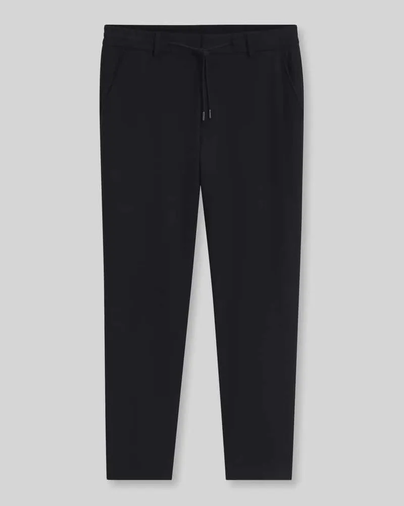 HUGO BOSS Regular Waist Business-Hose aus Wolle mit Tunnelzug Marine