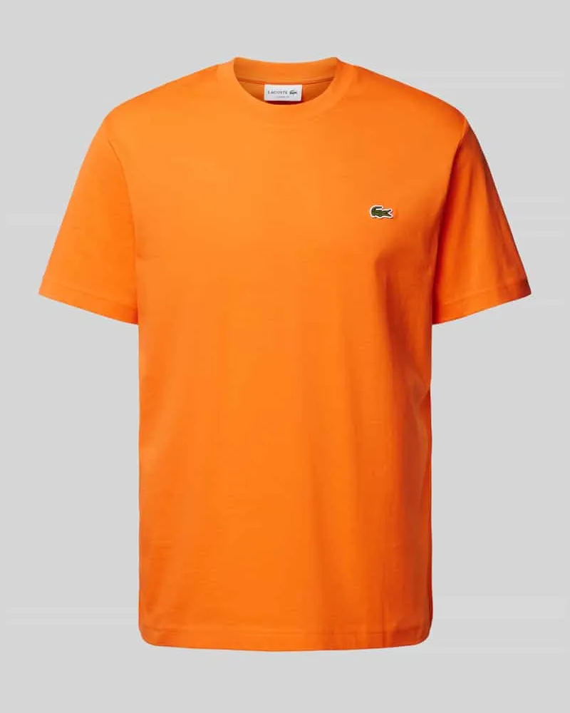 Lacoste T-Shirt mit Label-Badge Orange