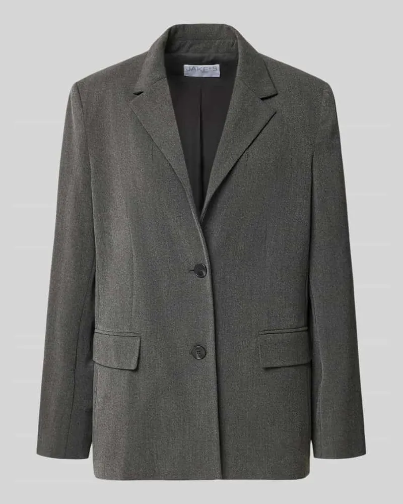 JAKE*S Regular Fit Kurzblazer mit Schulterpolstern Dunkelgrau