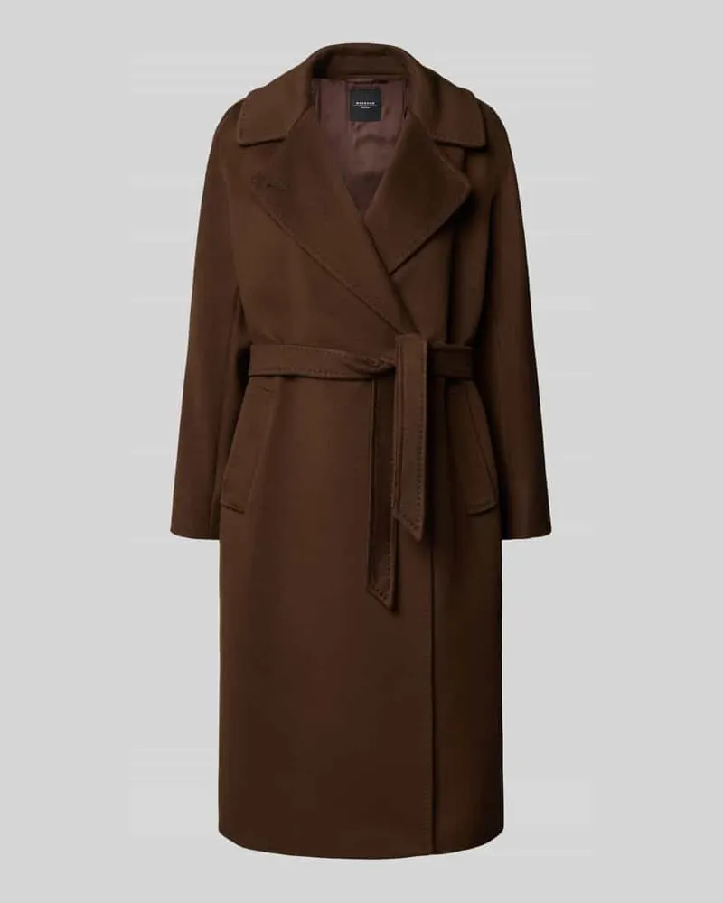 Max Mara Regular Fit Wollmantel aus reiner Schurwolle Modell 'RESINA Schoko