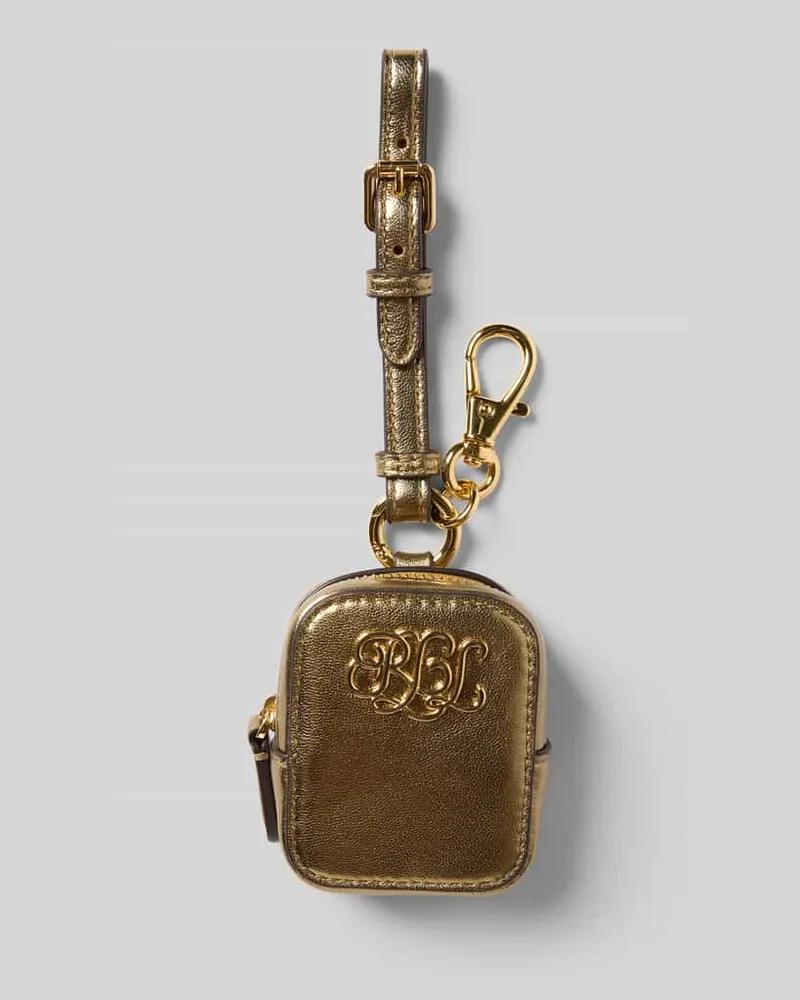 Ralph Lauren Schlüsselanhänger aus Schafsleder mit Karabiner Gold