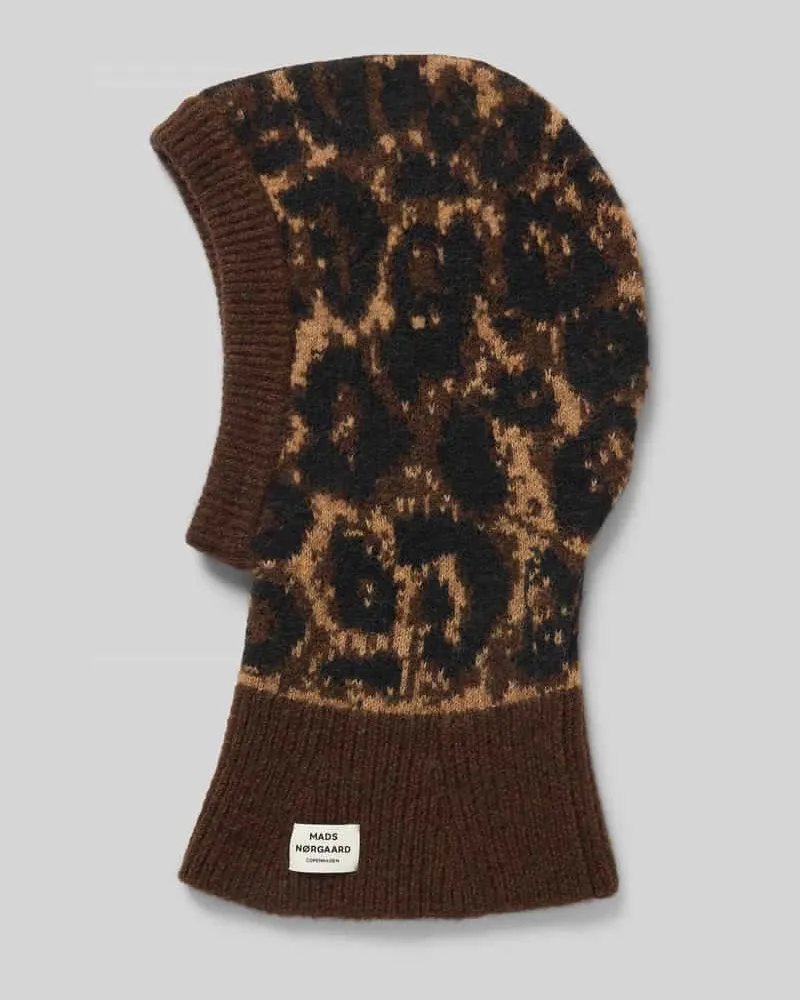 Mads Nørgaard Strickmütze aus Schurwoll-Mix Modell 'Tosca Dunkelbraun