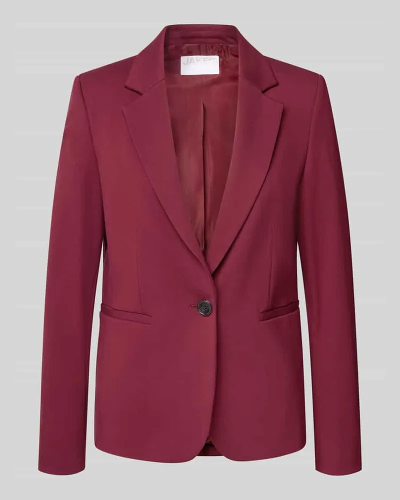 JAKE*S Regular Fit Blazer mit Reverskragen und Paspeltaschen Aubergine