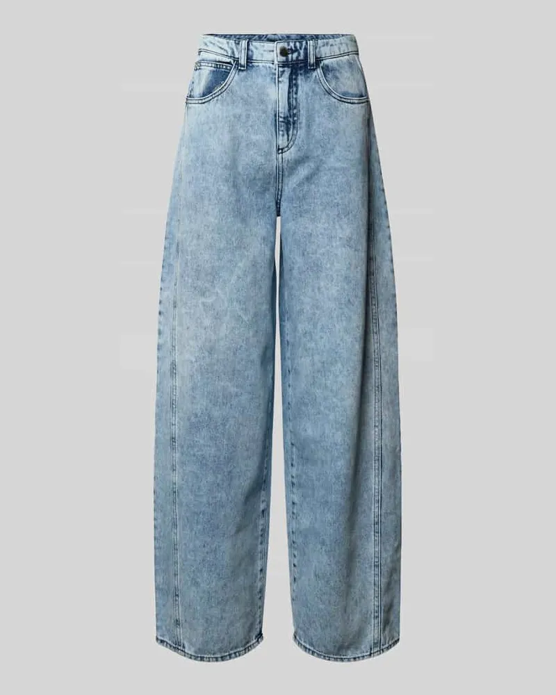 Emporio Armani Relaxed Fit Jeans mit Eingrifftaschen Blau