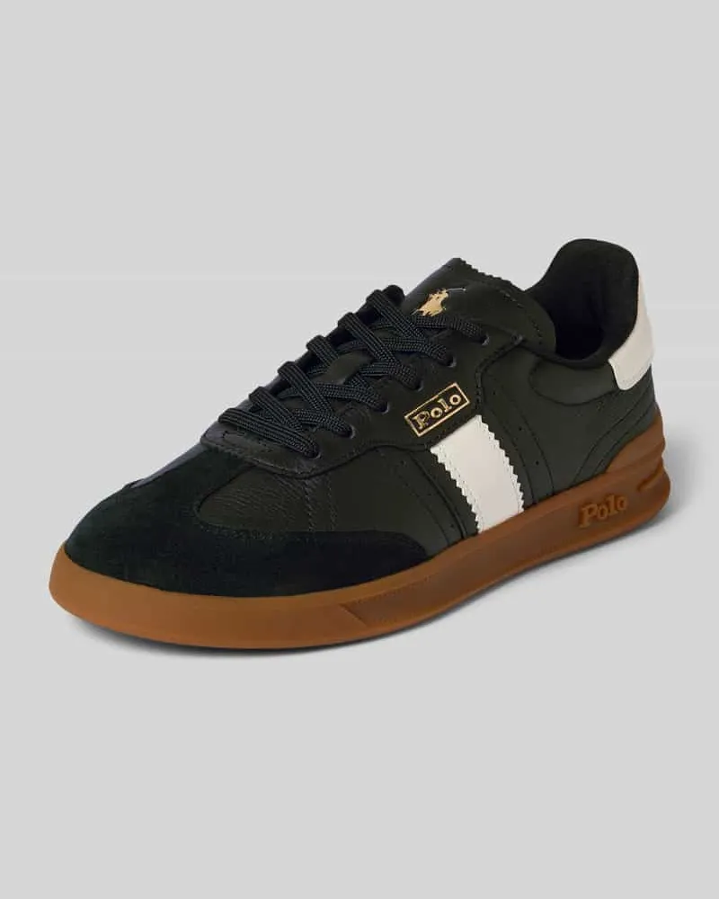 Ralph Lauren Sneaker aus Leder mit Schnürung Modell 'HTR Aera Black