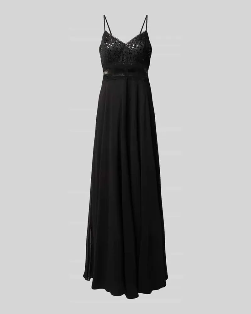 Vera Mont Abendkleid mit Paillettenbesatz Black