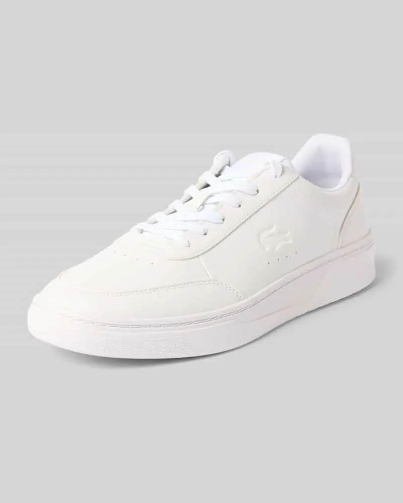 Lacoste Sneaker mit Label-Prägung Weiss