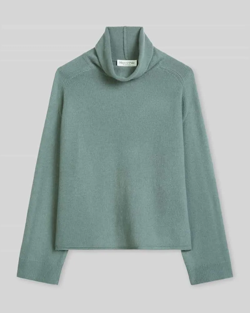 Marc O'Polo Rollkragenpullover mit überschnittenen Schultern Aqua