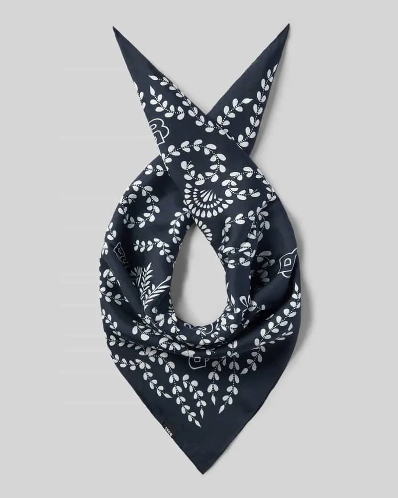 HUGO BOSS Tuch aus reiner Seide Modell 'VINCENCY Dunkelblau