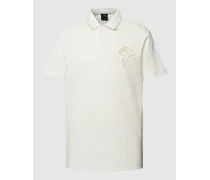 Poloshirt mit Label-Motiv-Stitching