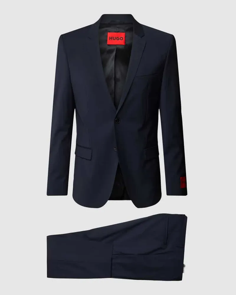 HUGO BOSS Extra Slim Fit Anzug aus Schurwoll-Mix Modell 'ARTI/HESTEN Marine