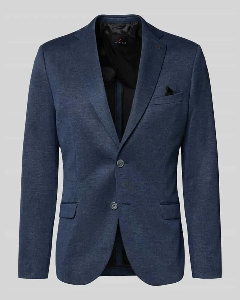 Zuitable Slim Fit Sakko mit Brusttasche Modell 'Nick Marine