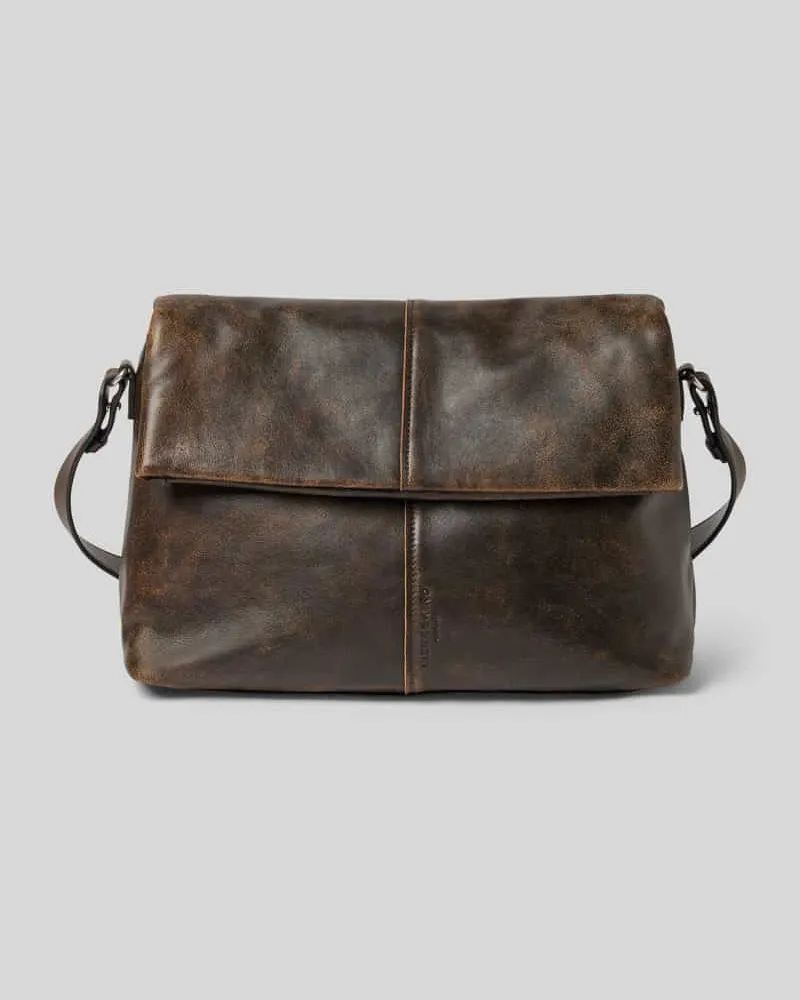Liebeskind Crossbody Bad aus echtem Leder Modell 'Fiona Dunkelbraun