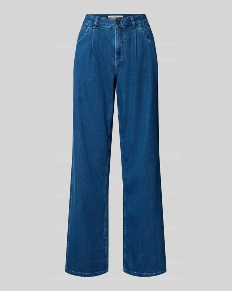 Lanius Wide Leg Jeans mit Bundfalten Modell 'MARLENE Jeansblau
