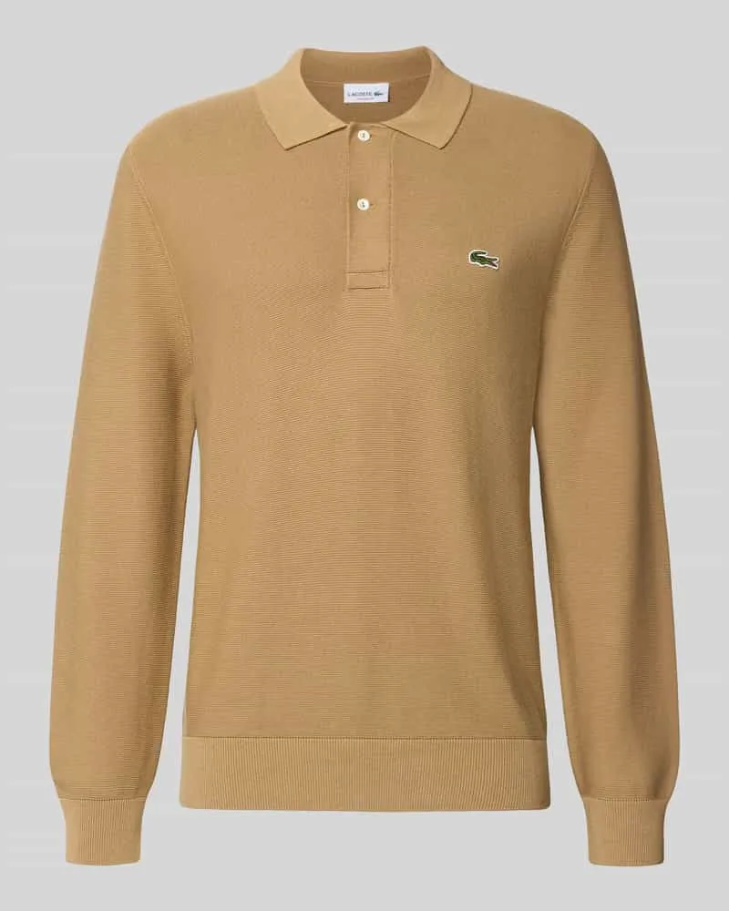 Lacoste Regular Fit Poloshirt aus reiner Baumwolle Beige