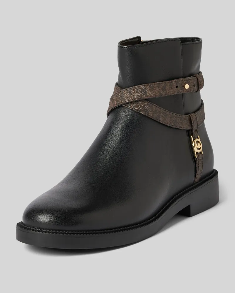 Michael Kors Lederboots mit Label-Applikation Modell 'ABIGAIL Black